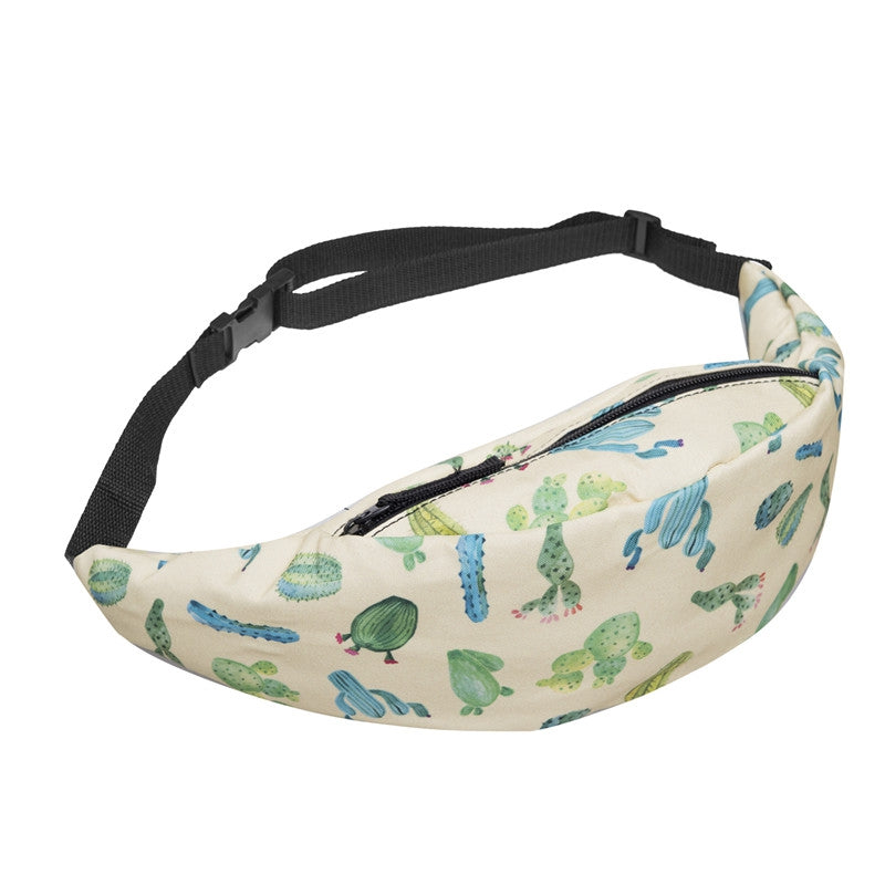Unisex Cactus Printed Waist Pack
