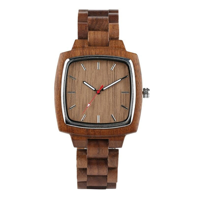 Men's and Women's Rectangular Wood Watch - wnkrs