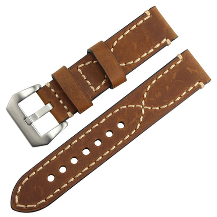 Stitched Leather Casual Watchband - wnkrs