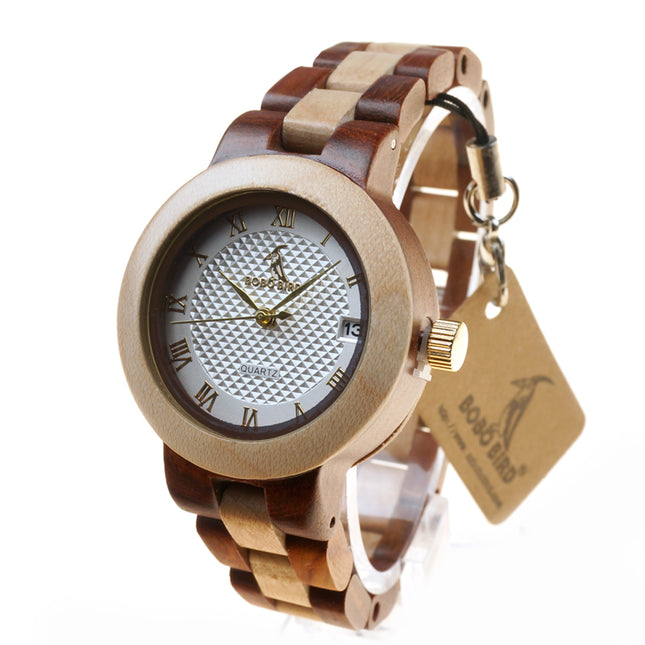 Unisex Mosaic Wooden Bracelet Watch - wnkrs