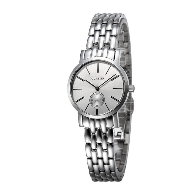 Casual Quartz Water Resistant Stainless Steel Unisex Wristwatch