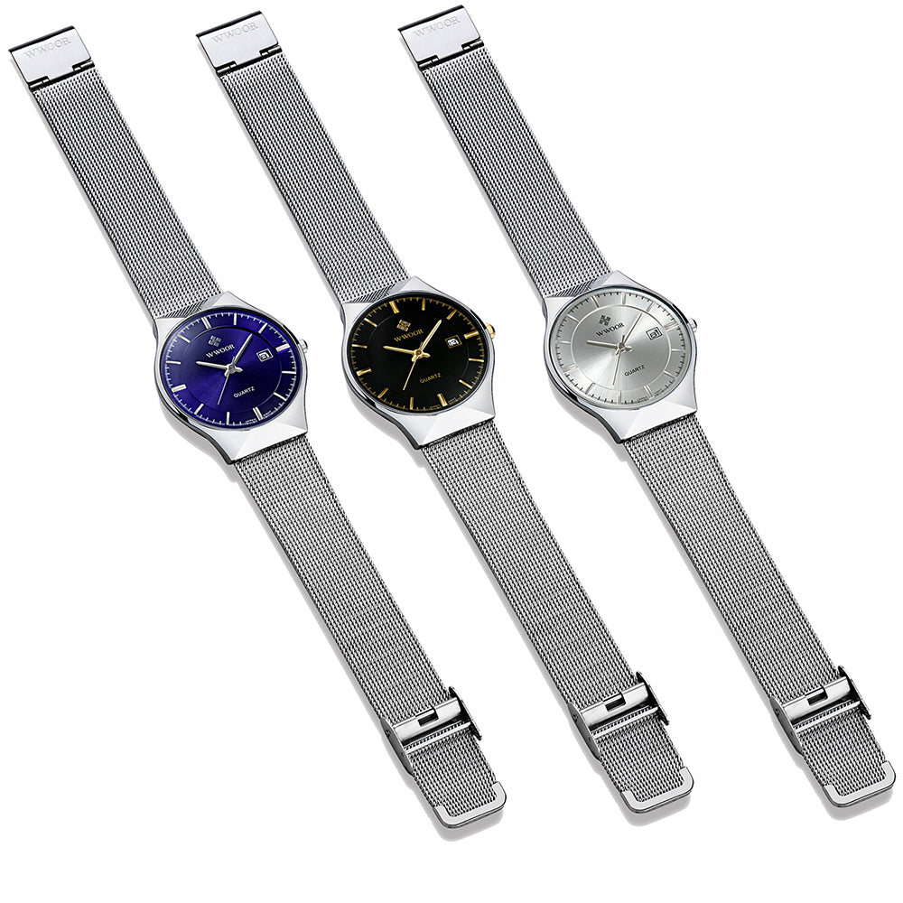 Unisex Ultra Thin Steel Mesh Watch