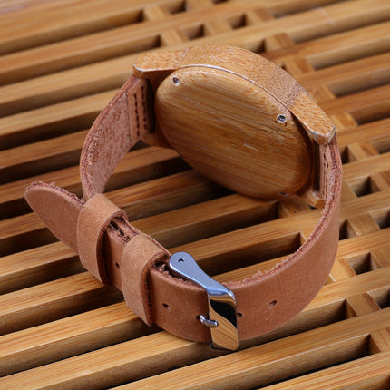 Unisex Bamboo Wood Watches with Genuine Leather - wnkrs