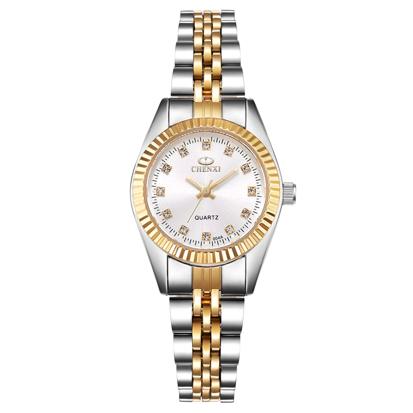 Metal Waterproof Wristwatches for Women with Classic Design