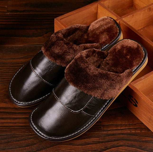 Men's Warm Plush Slippers - Wnkrs
