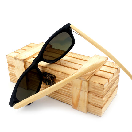 Men's Square Bamboo Sunglasses - Wnkrs