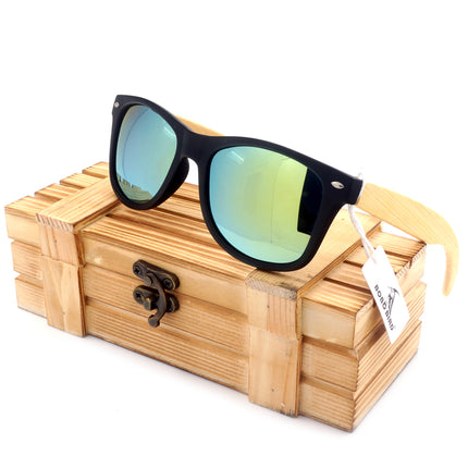 Men's Square Bamboo Sunglasses - Wnkrs