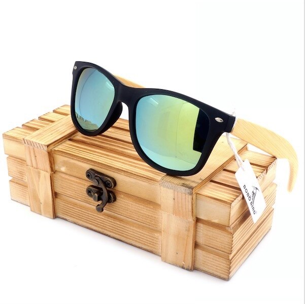 Men's Square Bamboo Sunglasses