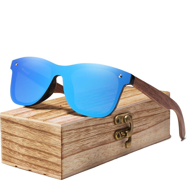 Men's Wooden Frame Polarized Sunglasses - wnkrs