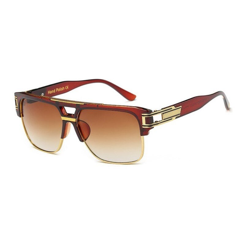 Men's Luxury Gradient Square Sunglasses