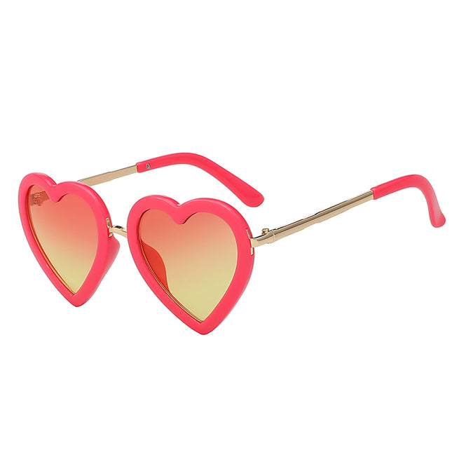 Fashion Girl`s Heart Shaped UV 400 Sunglasses