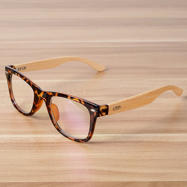 Clear Lens Bamboo Glasses
