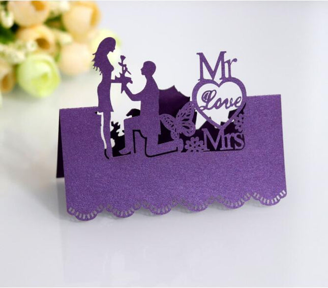 Cute Table Card for Wedding Party 100 pcs Set - Wnkrs