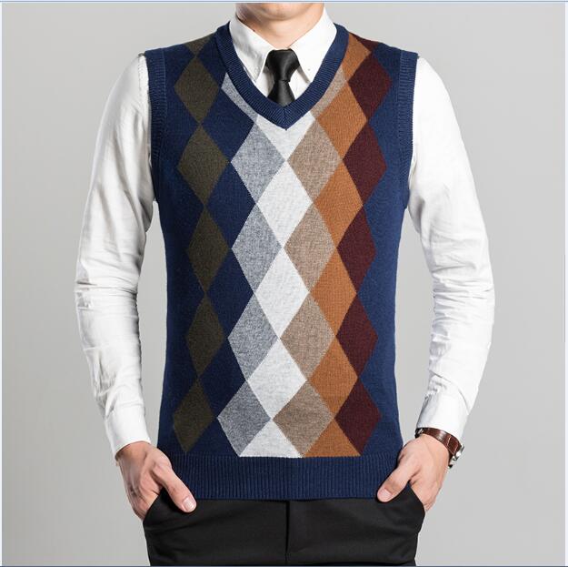Men's Diamond Patterned Sweater Vest