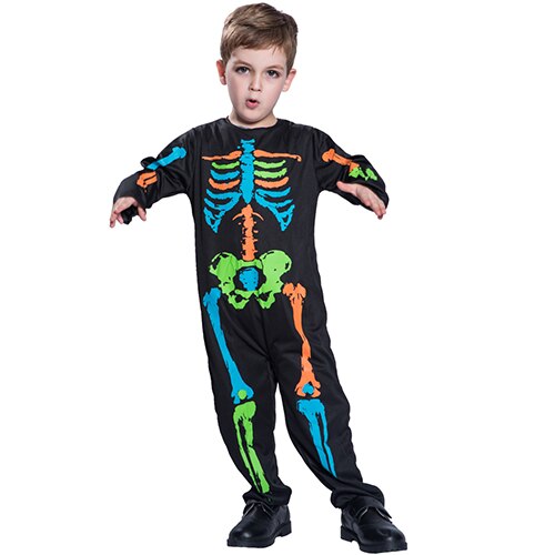 Boy's Colorful Skeleton Costume