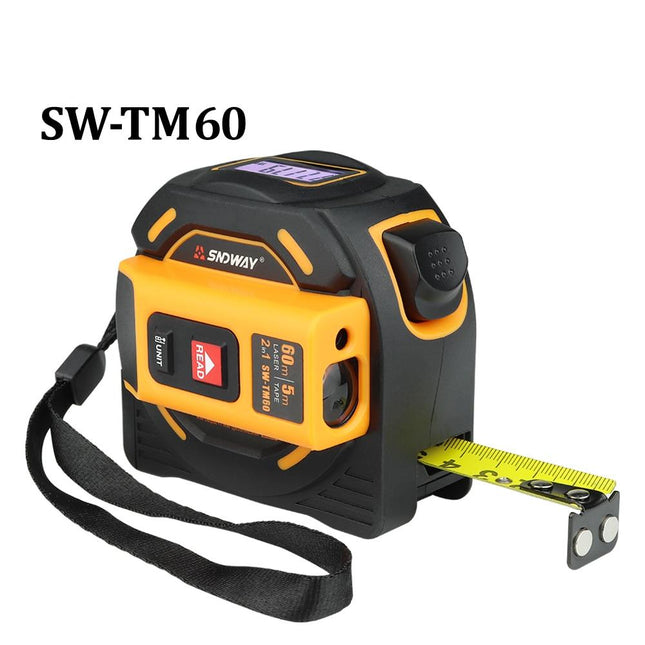 Compact Laser Distance Meter with Measure Tape