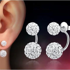 Fashion Silver Plated Earrings with Cubic Zirconia - wnkrs