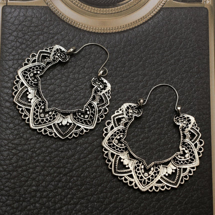 Women's Vintage Antique Silver Drop Earrings - Wnkrs