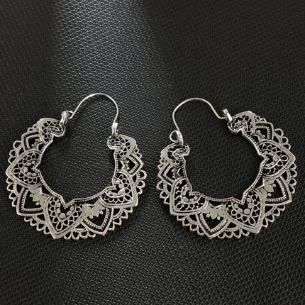 Women's Vintage Antique Silver Drop Earrings - Wnkrs