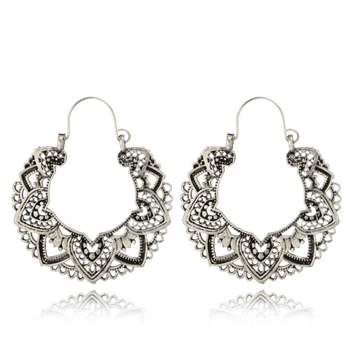 Women's Vintage Antique Silver Drop Earrings - Wnkrs