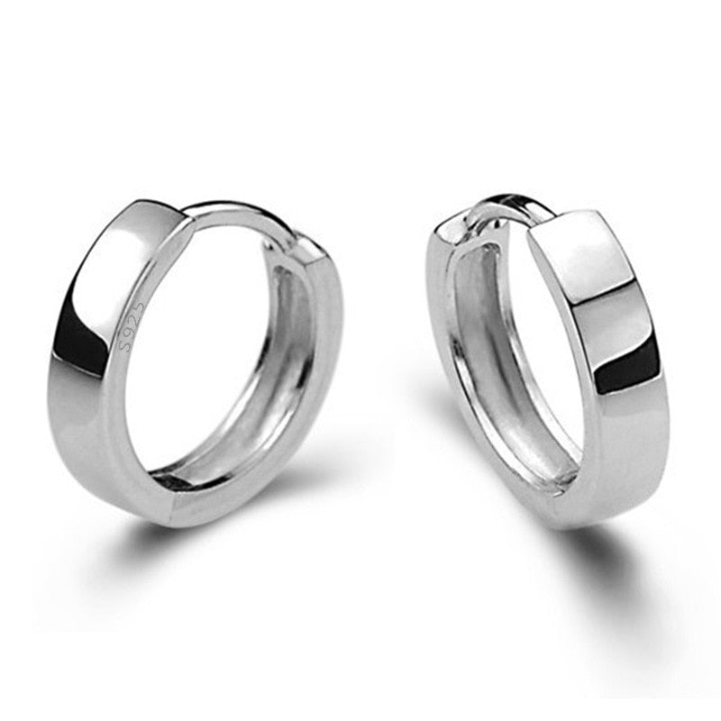 Women's Mini Sterling Silver Hoop Earrings