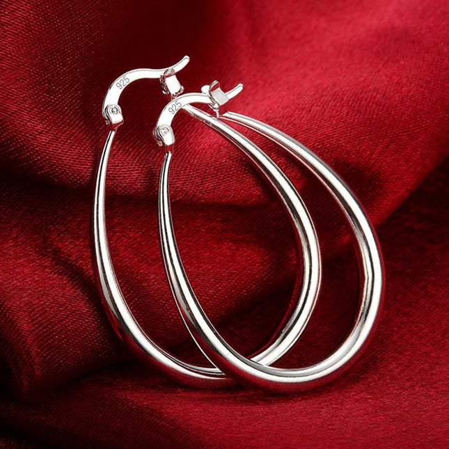 Women's 925 Sterling Silver Smooth Circle Earrings - wnkrs