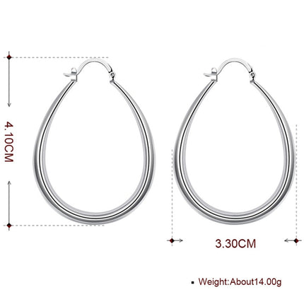Women's 925 Sterling Silver Smooth Circle Earrings - wnkrs
