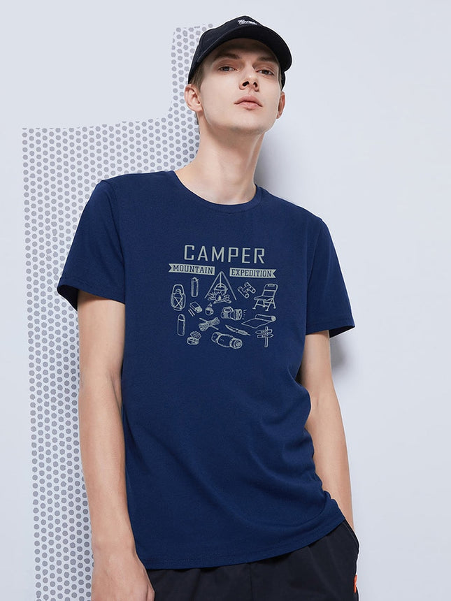 Men's Abstract Printed Cotton T-Shirt - Wnkrs