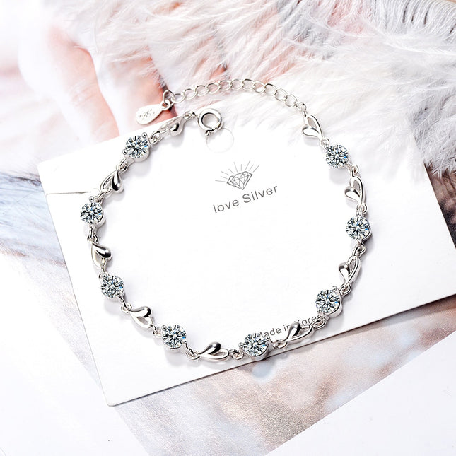 925 Sterling Silver Zircon Bracelet for Women - wnkrs