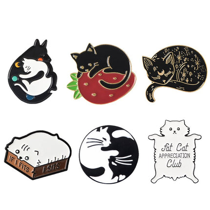 Cat Themed Metal Pin - Wnkrs