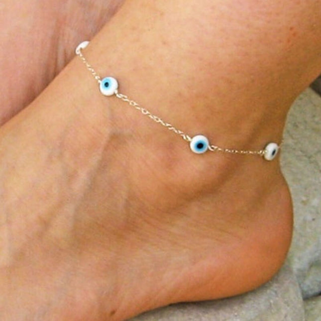 Bohemian Evil Eye Anklet - Wnkrs