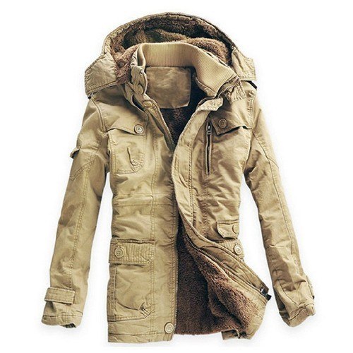 Stylish Warm Padded Cotton Men's Parka Jacket