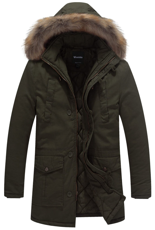 Men's Winter Jacket with Detachable Hood - Wnkrs
