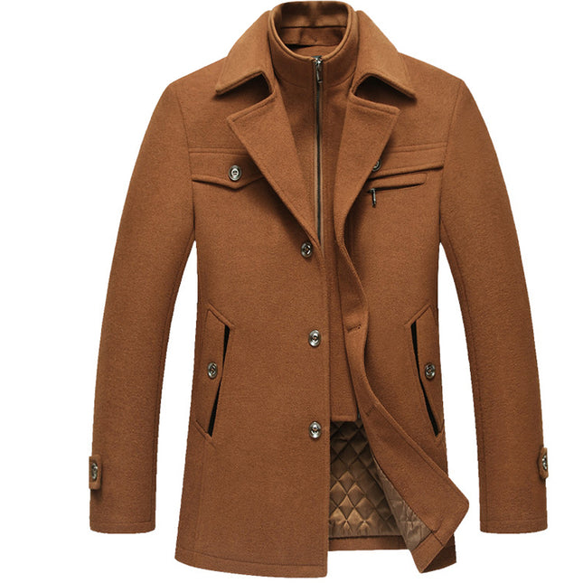 Thick Wool Coat for Men