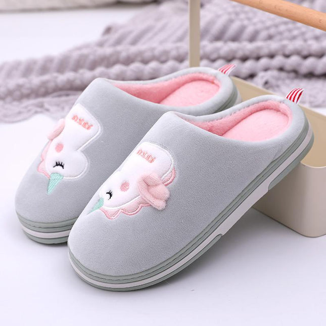 Cute Unicorn Embroidered Home Slippers - Wnkrs