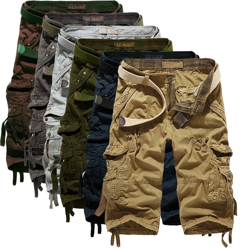 Men's Calf Length Casual Cargo Shorts
