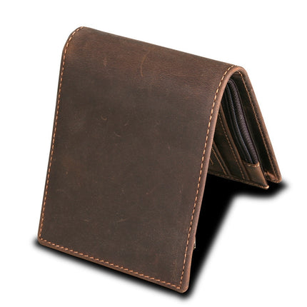 Men’s Vintage Compact Genuine Leather Wallet - Wnkrs