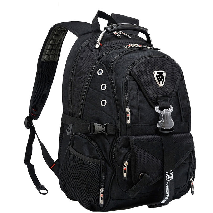 Men's Large Capacity Travel Backpack with Tactical Buckle