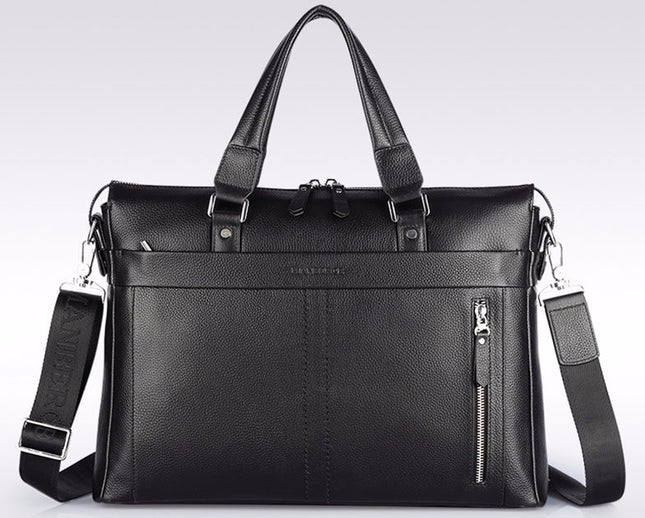 Fashion Casual Genuine Leather Men's Briefcase - Wnkrs