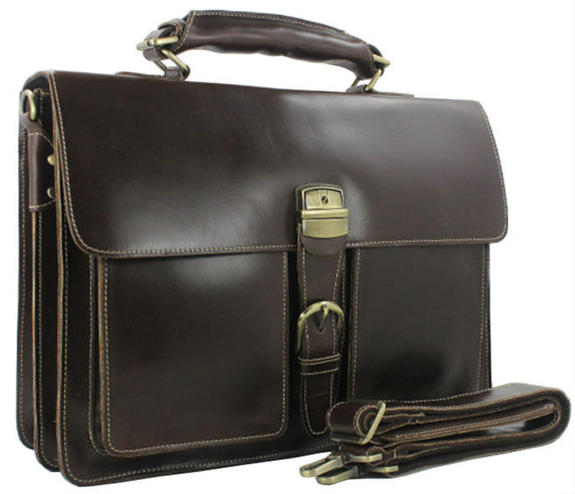 Luxury Genuine Leather Men's Briefcase - Wnkrs