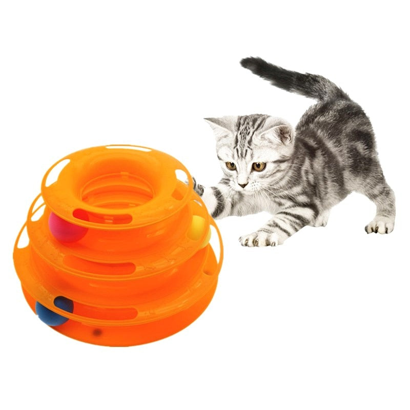 Cat Ball Track Tower Toy