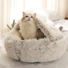 Cats Round Plush Bed - wnkrs