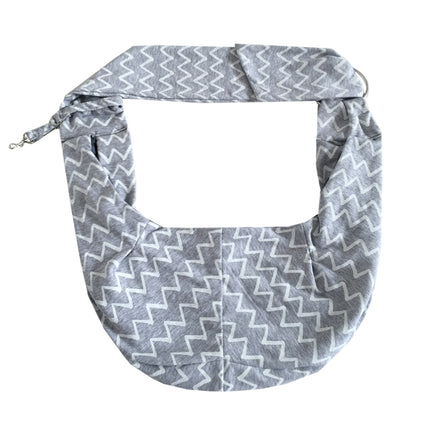 Grey Striped Cotton Pet's Sling Carrier Bag - wnkrs