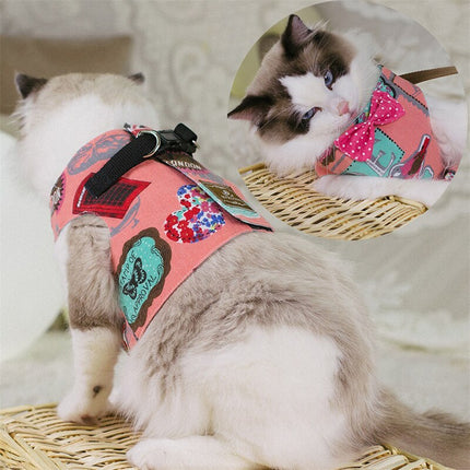 Gentleman Style Cat Harness with Leash - wnkrs