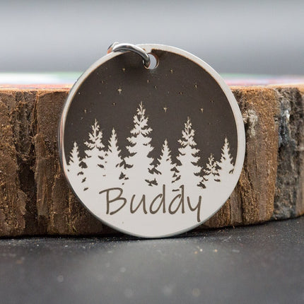Personalized Engraved Round Dog ID Tag - wnkrs