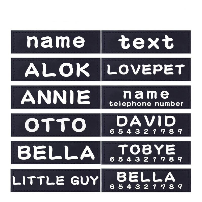 Personalized Dog Harness Labels Pair