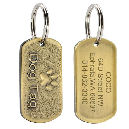 Dog's Vintage Style Personalized ID Tag - wnkrs