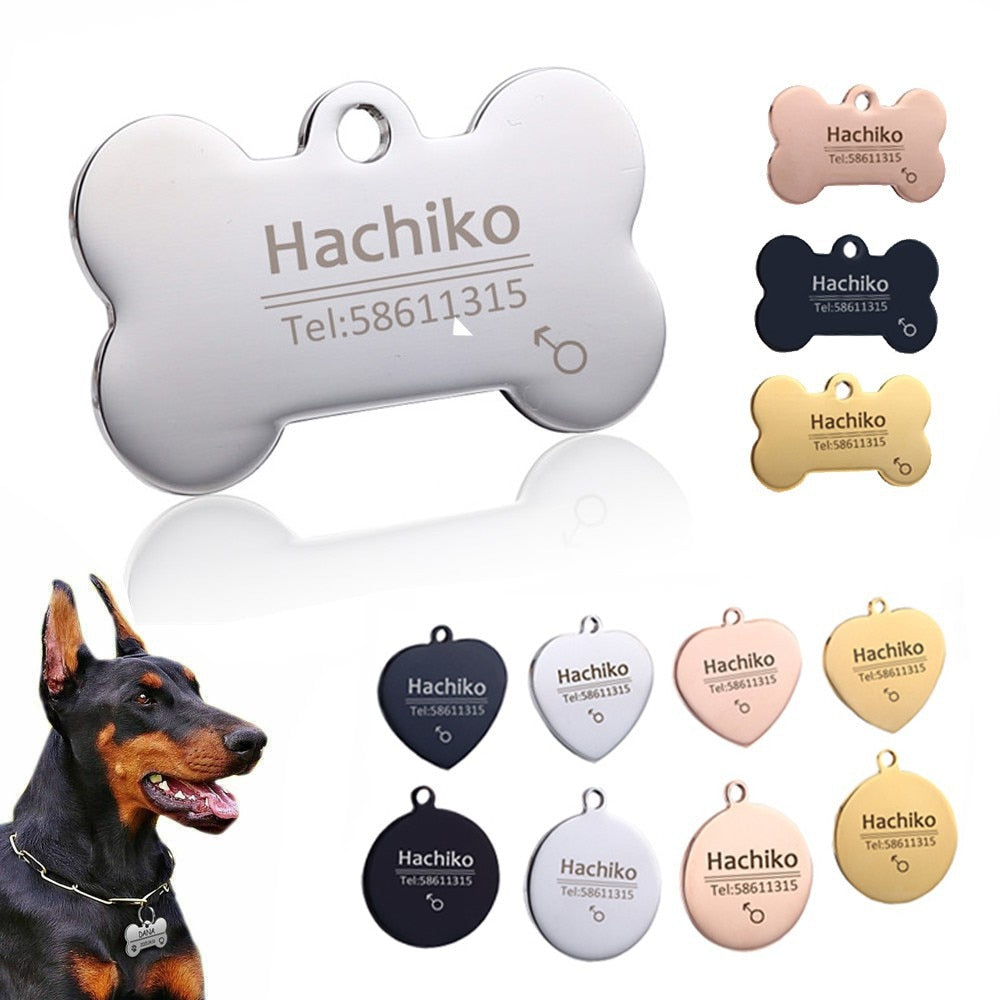 Personalized Stainless Steel Dog ID Tag