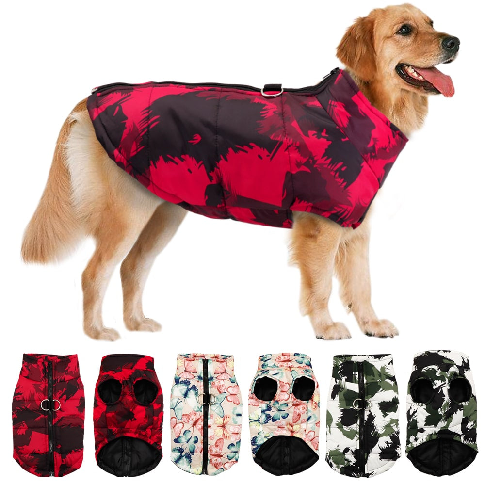 Printed Zip-Back Dog Vest