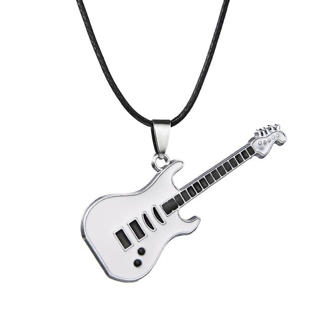 Men's Enamel Guitar Pendant Necklace - Wnkrs